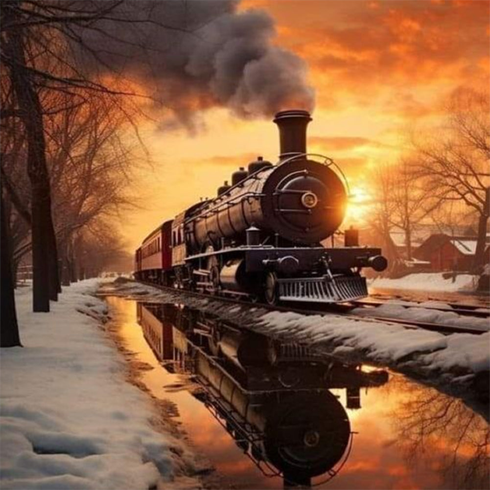 Diamond Painting - Full Round - train (30*30CM)