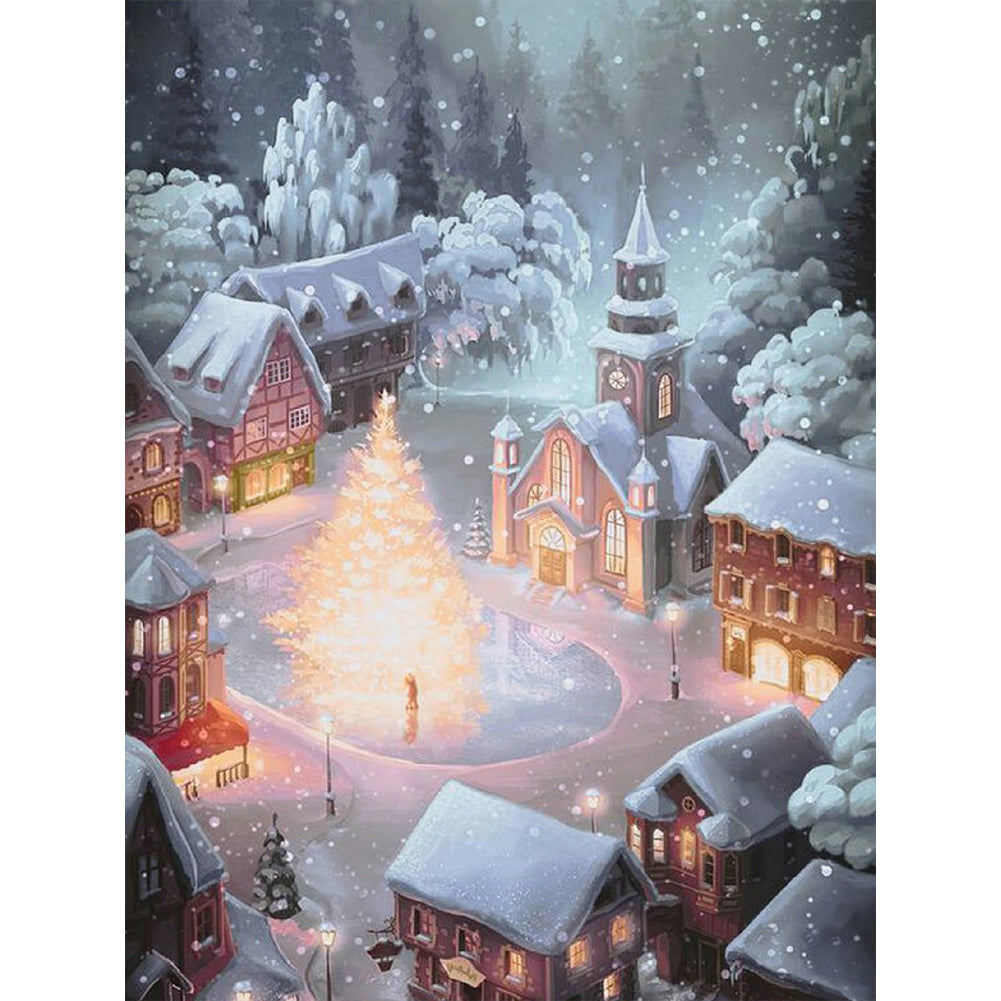 Diamond Painting - Full Round - christmas town (30*40CM)