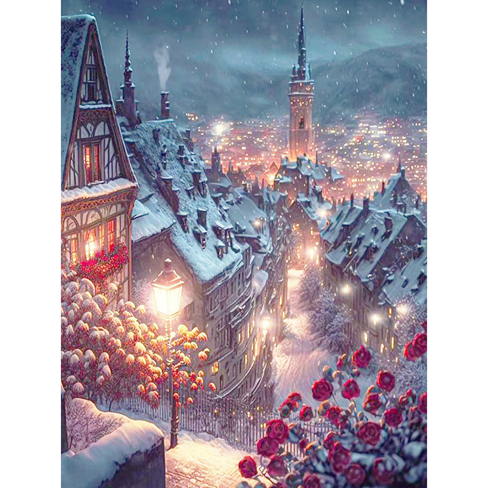 Diamond Painting - Full Round - christmas town (30*40CM)