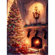 Load image into Gallery viewer, Diamond Painting - Full Round - Christmas warm fireplace (30*40CM)
