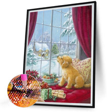 Load image into Gallery viewer, Diamond Painting - Full Round - Christmas golden retriever (30*40CM)
