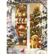 Load image into Gallery viewer, Diamond Painting - Full Round - Christmas golden retriever (30*40CM)
