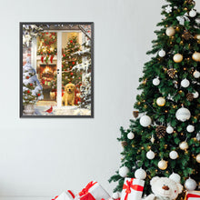 Load image into Gallery viewer, Diamond Painting - Full Round - Christmas golden retriever (30*40CM)
