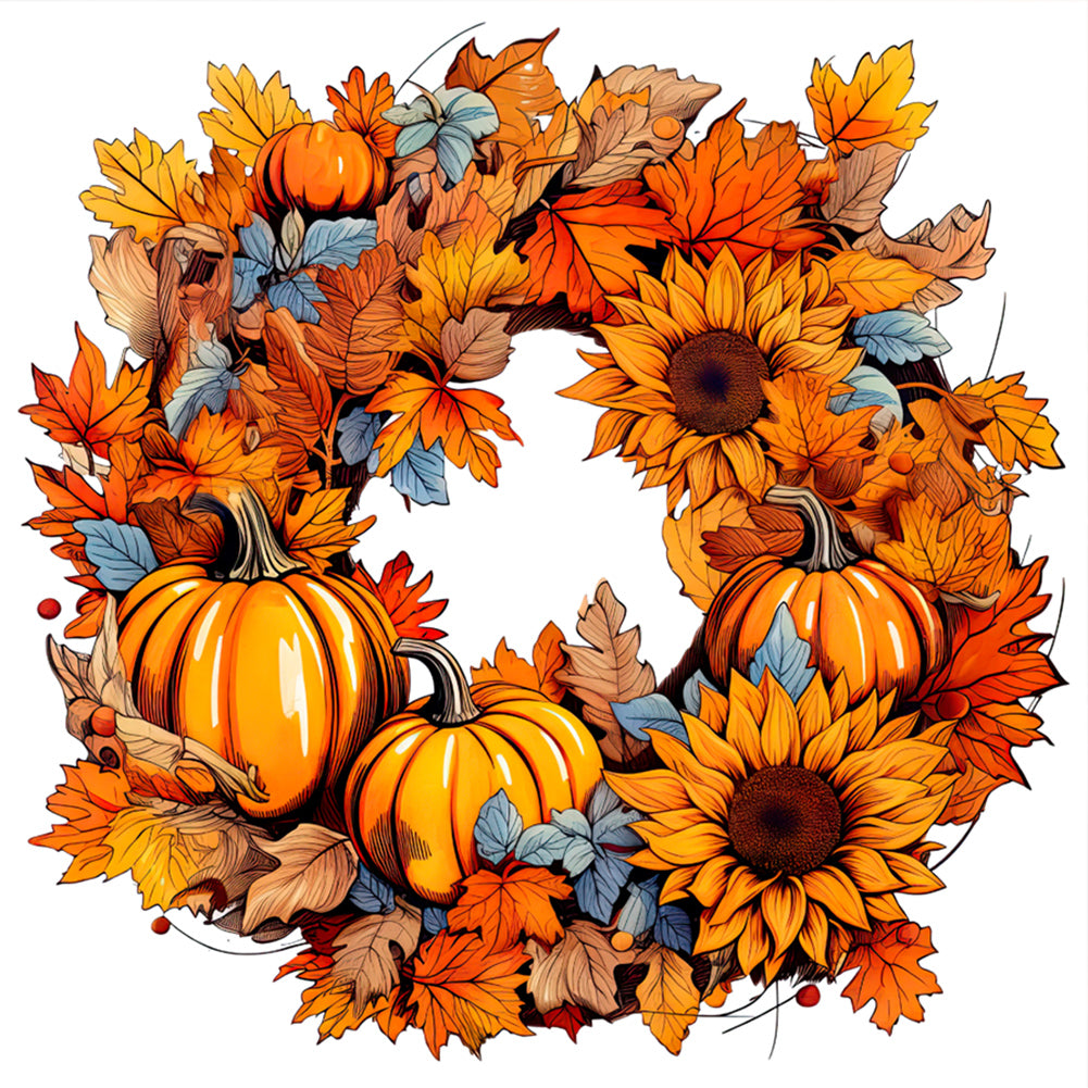 Diamond Painting - Full Round - pumpkin garland (30*30CM)