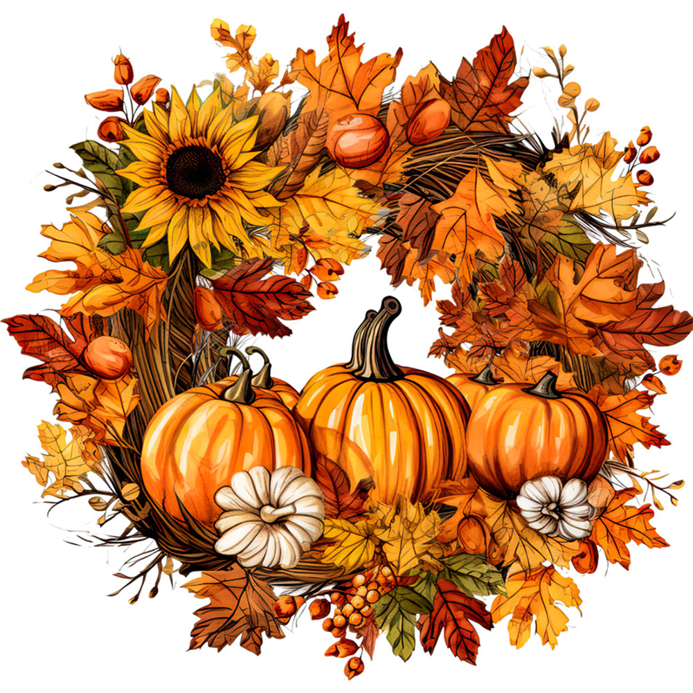 Diamond Painting - Full Round - pumpkin garland (30*30CM)