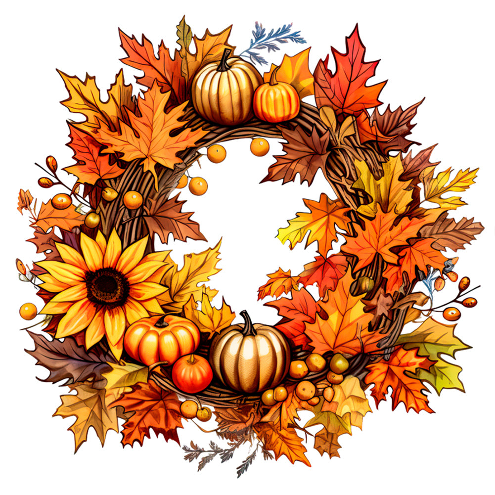 Diamond Painting - Full Round - pumpkin garland (30*30CM)