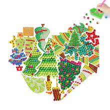 Load image into Gallery viewer, 2PCS Gem Art DIY Craft Kit Diamond Painting Sticker (Christmas Tree)
