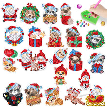 Load image into Gallery viewer, 2PCS Gem Art DIY Craft Kit Diamond Painting Sticker (Christmas Creatures BT422)
