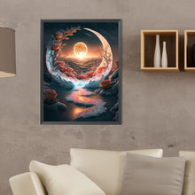 Load image into Gallery viewer, Diamond Painting - Full Round - Fantasy mirror under the moon (30*40CM)
