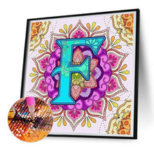 Load image into Gallery viewer, Diamond Painting - Full Round - Mandala letter F (30*30CM)
