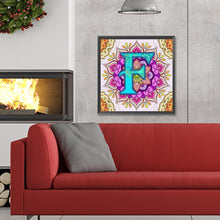 Load image into Gallery viewer, Diamond Painting - Full Round - Mandala letter F (30*30CM)
