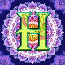 Load image into Gallery viewer, Diamond Painting - Full Round - Mandala letter H (30*30CM)
