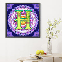 Load image into Gallery viewer, Diamond Painting - Full Round - Mandala letter H (30*30CM)
