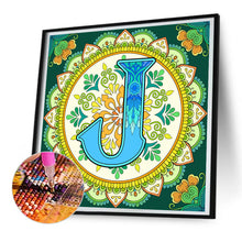 Load image into Gallery viewer, Diamond Painting - Full Round - Mandala letter J (30*30CM)
