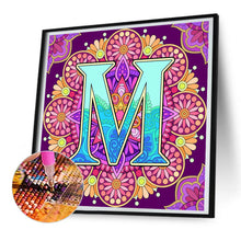 Load image into Gallery viewer, Diamond Painting - Full Round - Mandala letter M (30*30CM)
