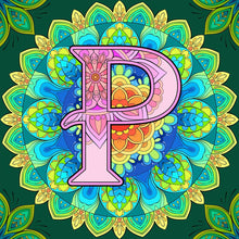 Load image into Gallery viewer, Diamond Painting - Full Round - Mandala letter P (30*30CM)
