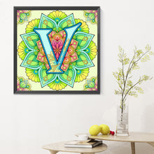 Load image into Gallery viewer, Diamond Painting - Full Round - Mandala letter V (30*30CM)
