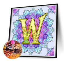 Load image into Gallery viewer, Diamond Painting - Full Round - Mandala letter W (30*30CM)
