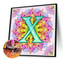 Load image into Gallery viewer, Diamond Painting - Full Round - Mandala letter X (30*30CM)
