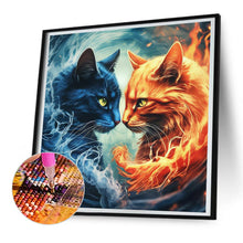 Load image into Gallery viewer, Diamond Painting - Full Round - cat of ice and fire (30*30CM)
