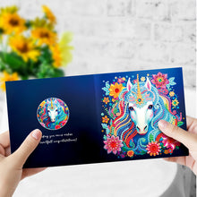 Load image into Gallery viewer, 8PCS Special Shape Diamond Handmade Card Diamond Painting Card (Unicorn #2)
