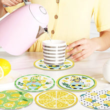 Load image into Gallery viewer, 8PCS Special Shape Diamond Painting Coasters Kits (Lemon and Gnome)
