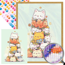 Load image into Gallery viewer, AB Diamond Painting - Full Round - stacked cat (30*40CM)
