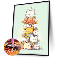 Load image into Gallery viewer, AB Diamond Painting - Full Round - stacked cat (30*40CM)
