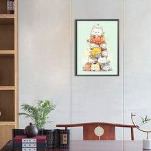 Load image into Gallery viewer, AB Diamond Painting - Full Round - stacked cat (30*40CM)

