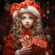 Load image into Gallery viewer, AB Diamond Painting - Full Round - christmas girl (40*40CM)
