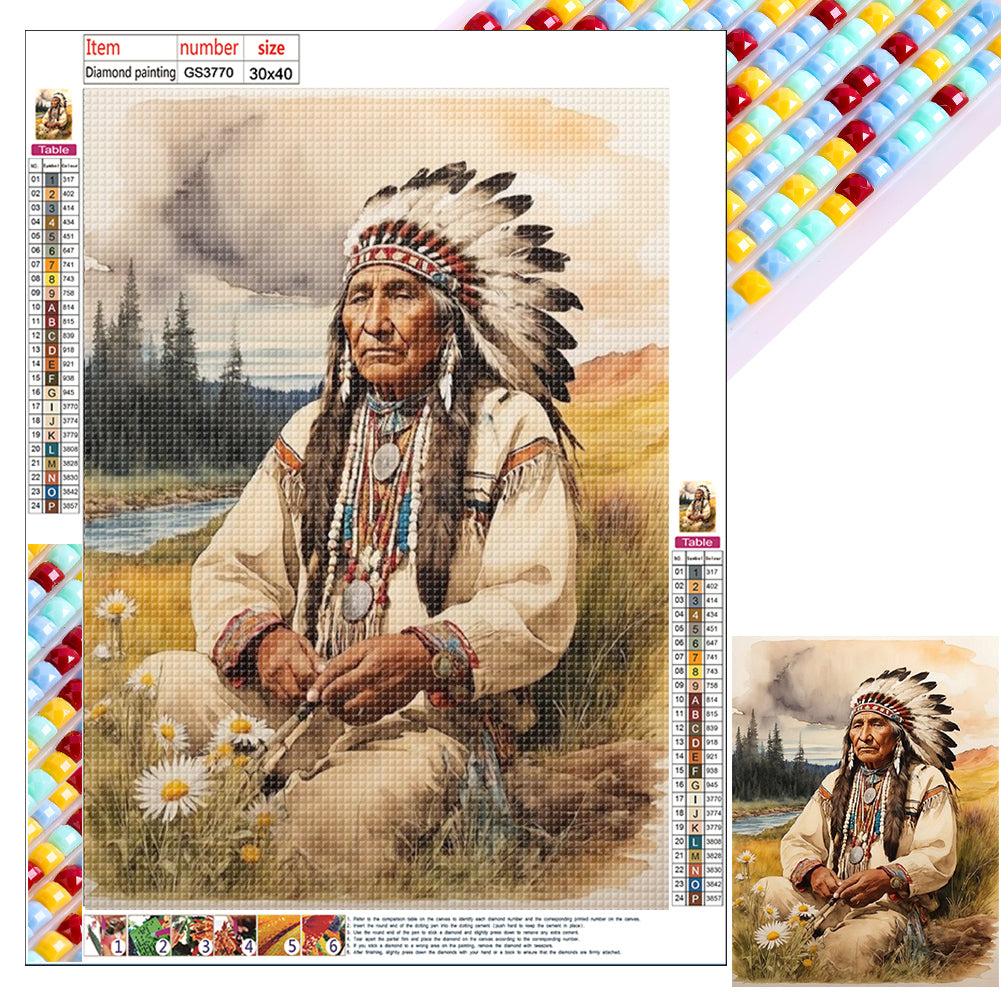 Diamond Painting - Full Square - indian woman (30*40CM)