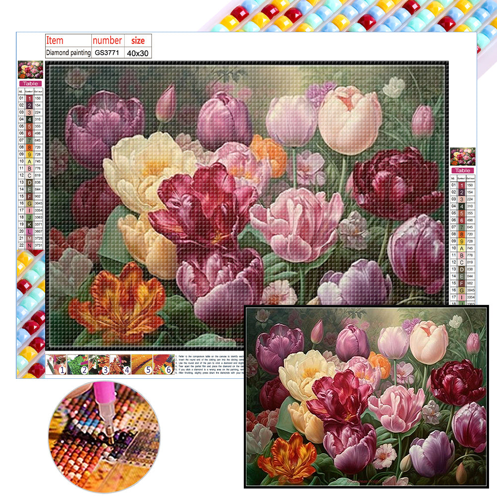 Diamond Painting - Full Square - tulip (40*30CM)