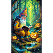 Load image into Gallery viewer, Diamond Painting - Full Round - Pumpkin lantern and grandpa in the forest (40*70CM)
