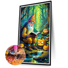 Load image into Gallery viewer, Diamond Painting - Full Round - Pumpkin lantern and grandpa in the forest (40*70CM)
