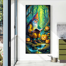 Load image into Gallery viewer, Diamond Painting - Full Round - Pumpkin lantern and grandpa in the forest (40*70CM)
