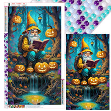 Load image into Gallery viewer, Diamond Painting - Full Round - Pumpkin lantern and grandpa in the forest (40*70CM)
