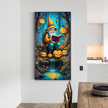 Load image into Gallery viewer, Diamond Painting - Full Round - Pumpkin lantern and grandpa in the forest (40*70CM)
