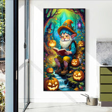 Load image into Gallery viewer, Diamond Painting - Full Round - Pumpkin lantern and grandpa in the forest (40*70CM)

