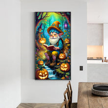 Load image into Gallery viewer, Diamond Painting - Full Round - Pumpkin lantern and grandpa in the forest (40*70CM)
