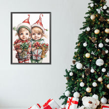 Load image into Gallery viewer, Diamond Painting - Full Round - child holding gift (30*40CM)
