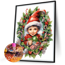 Load image into Gallery viewer, Diamond Painting - Full Round - child holding gift (30*40CM)
