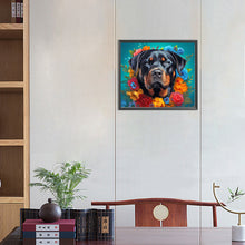 Load image into Gallery viewer, Diamond Painting - Full Round - dog wearing garland (40*35CM)
