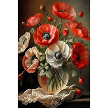 Load image into Gallery viewer, Diamond Painting - Full Round - white flowers and red flowers (40*60CM)
