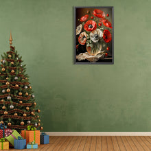 Load image into Gallery viewer, Diamond Painting - Full Round - white flowers and red flowers (40*60CM)
