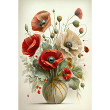 Load image into Gallery viewer, Diamond Painting - Full Round - white flowers and red flowers (40*60CM)
