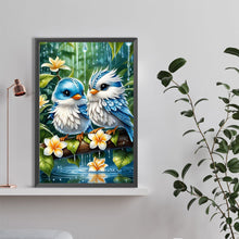 Load image into Gallery viewer, Diamond Painting - Full Round - blue and white bird (40*60CM)
