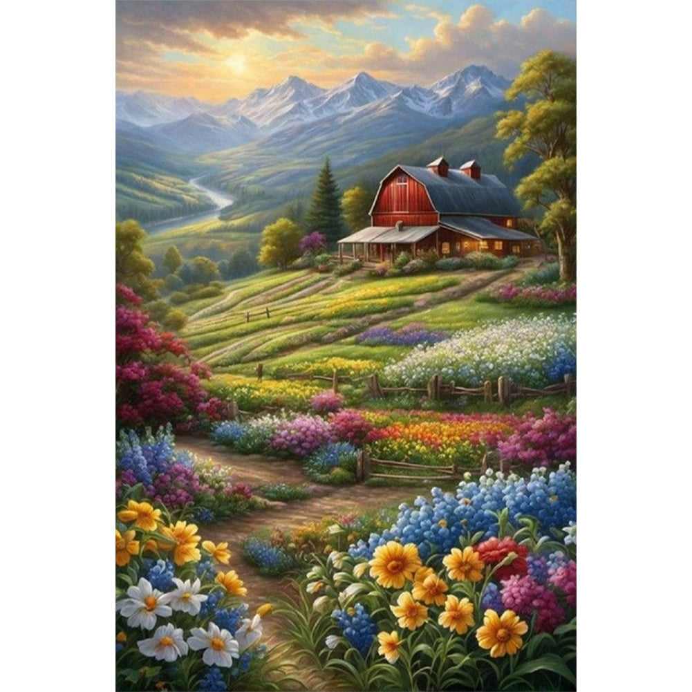 Diamond Painting - Full Round - Pastoral flowers and plants (40*60CM)