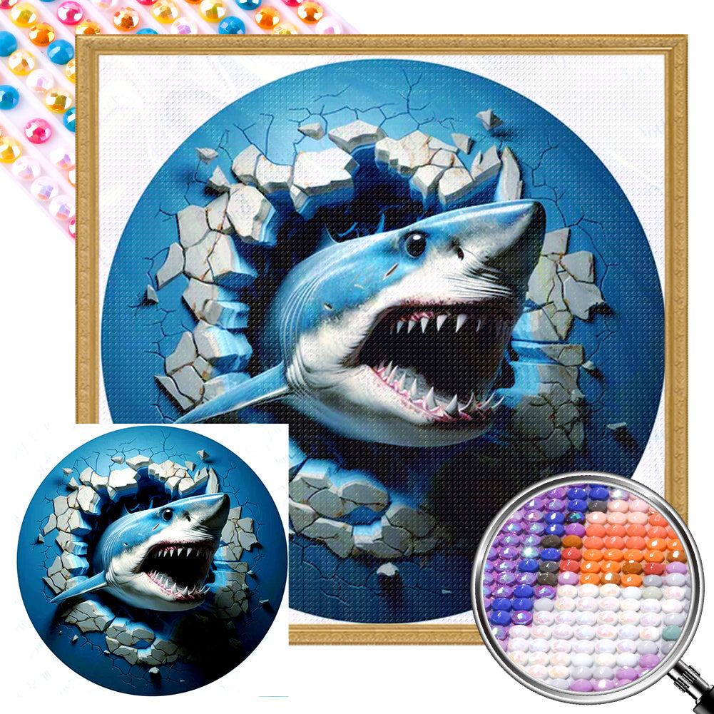 AB Diamond Painting - Full Round - whale (30*30CM)