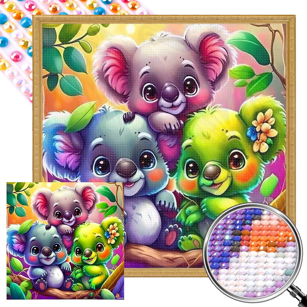 AB Diamond Painting - Full Round - raccoon (40*40CM)