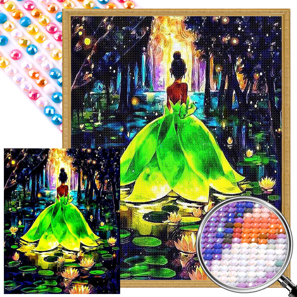 AB Diamond Painting - Full Round - Power-Lotus Fairy (40*50CM)